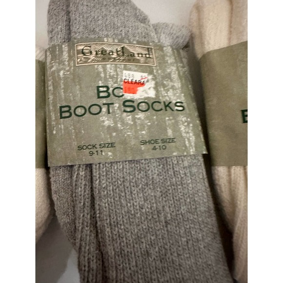 Vintage New NOS 3 Boys Greatland Winter Warm Boot socks 9-11, USA, cotton nylon - Picture 3 of 6